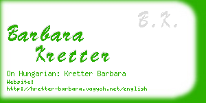 barbara kretter business card